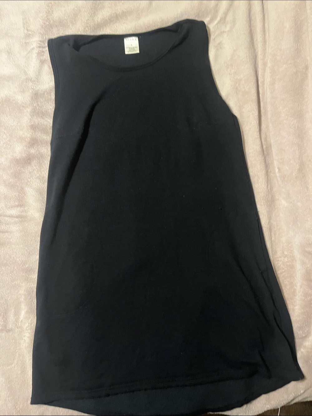 Serra Black Crewneck Sleeveless Shell